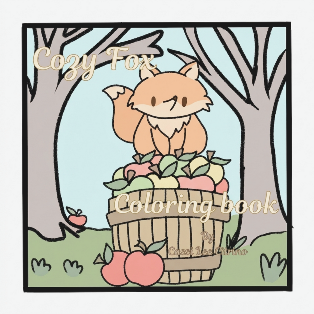 Cozy fox Coloring book