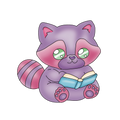 Reading raccoon